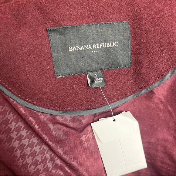 Banana Republic Double-Breasted Burgundy Pea Coat - Picture 9 of 10